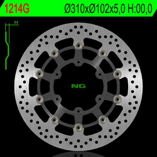 Disque de frein NG BRAKES flottant - 1214G