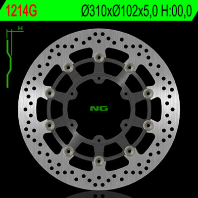 Disque de frein NG BRAKES flottant - 1214G