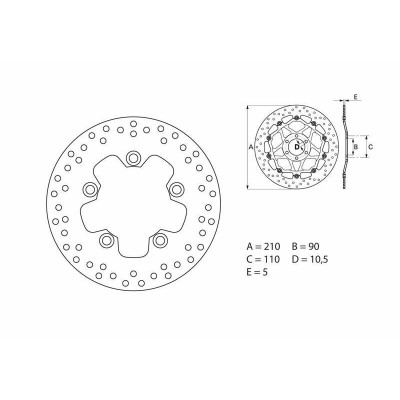 Disque de frein BREMBO Oro fixe - 68B40726