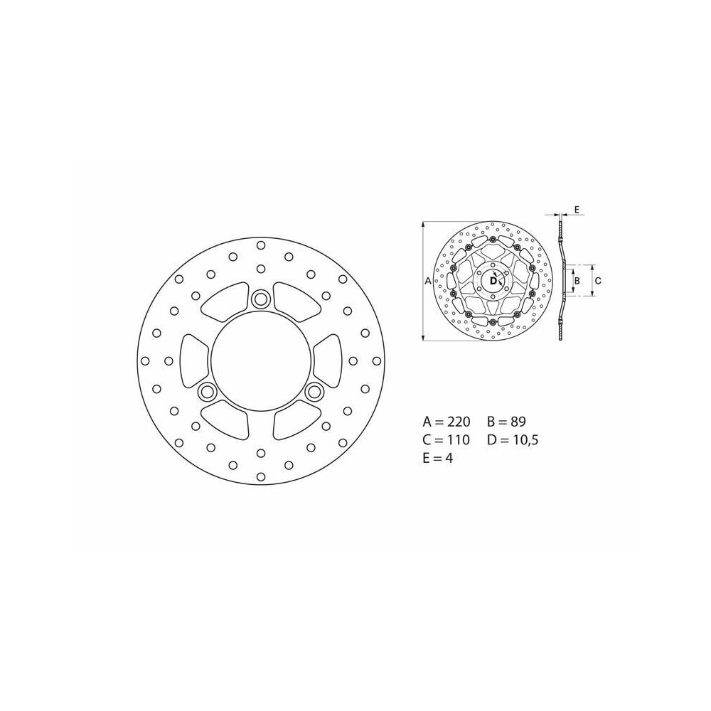 Disque de frein BREMBO Oro fixe - 68B40729