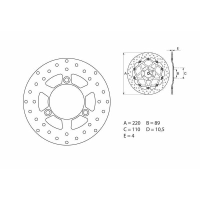 Disque de frein BREMBO Oro fixe - 68B40729