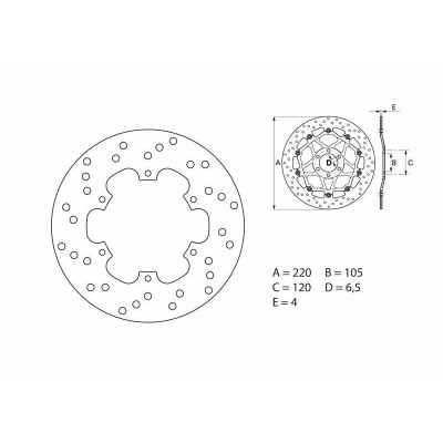 Disque de frein BREMBO Oro fixe - 68B40738