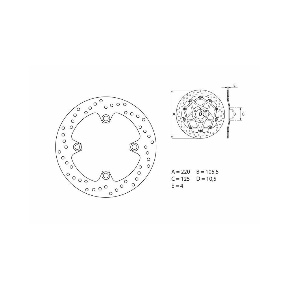 Disque de frein BREMBO Oro fixe - 68B40740