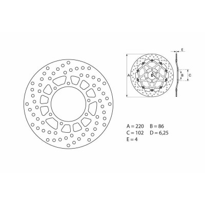 Disque de frein BREMBO Oro fixe - 68B40742