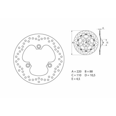 Disque de frein BREMBO Oro fixe - 68B40743