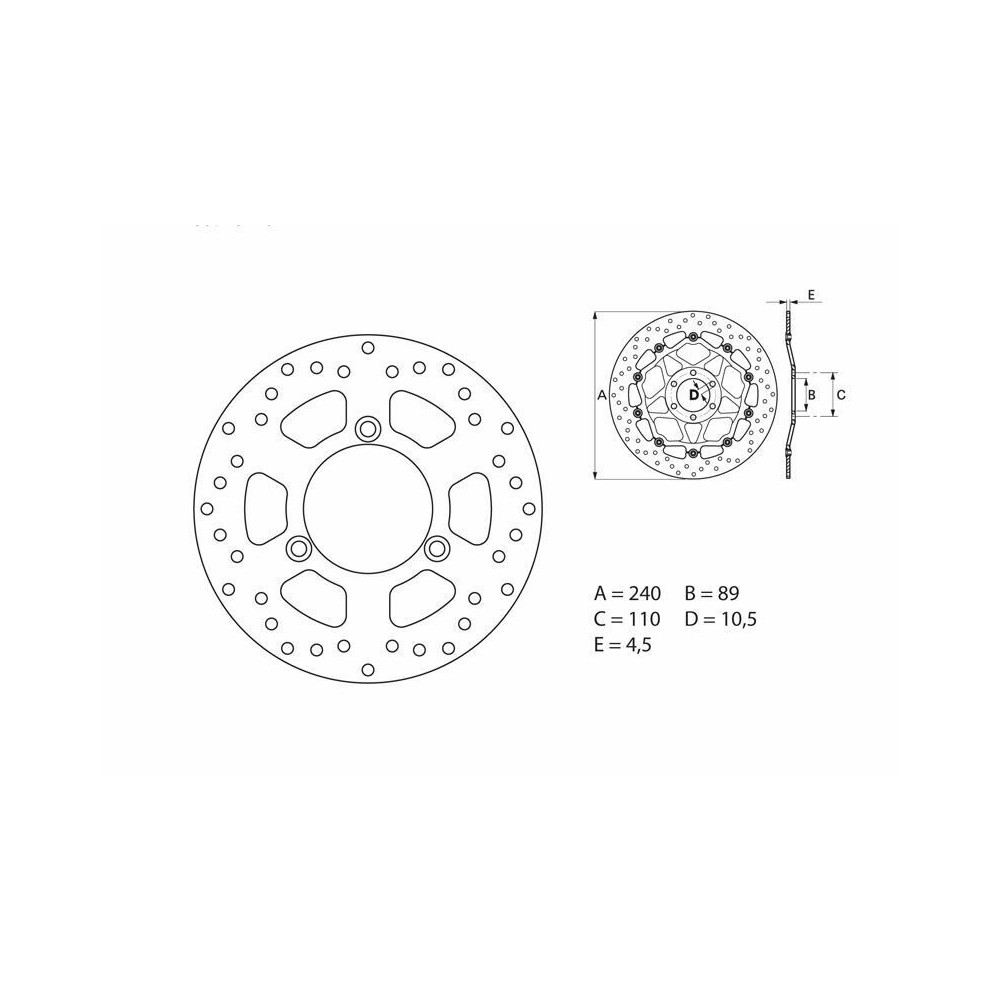 Disque de frein BREMBO Oro fixe - 68B40770