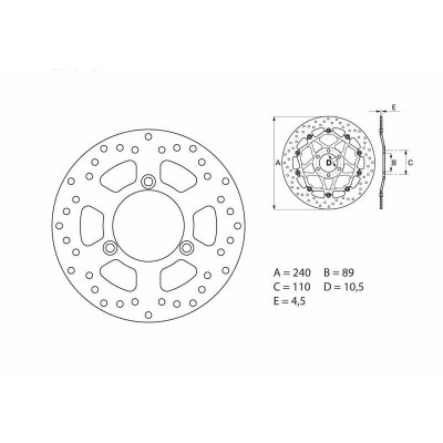 Disque de frein BREMBO Oro fixe - 68B40770