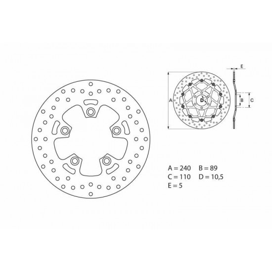 Disque de frein BREMBO Oro fixe - 68B40771