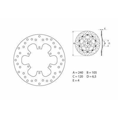 Disque de frein BREMBO Oro fixe - 68B40774