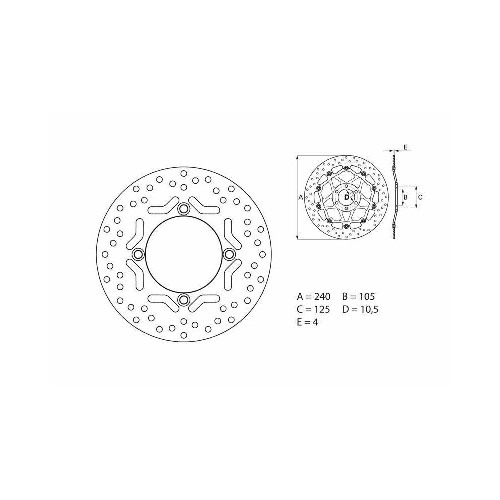 Disque de frein BREMBO Oro fixe - 68B40775