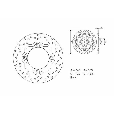 Disque de frein BREMBO Oro fixe - 68B40775