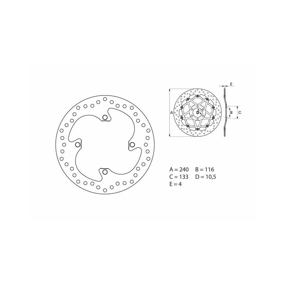 Disque de frein BREMBO Oro fixe - 68B40782