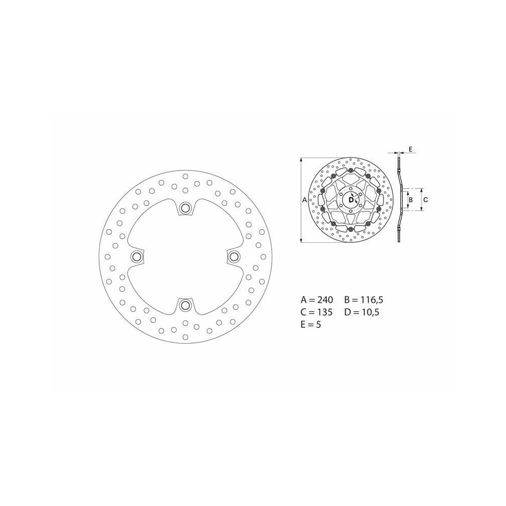 Disque de frein BREMBO Oro fixe - 68B40783