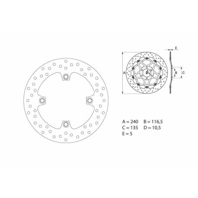 Disque de frein BREMBO Oro fixe - 68B40783