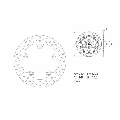 Disque de frein BREMBO Oro fixe - 68B40785