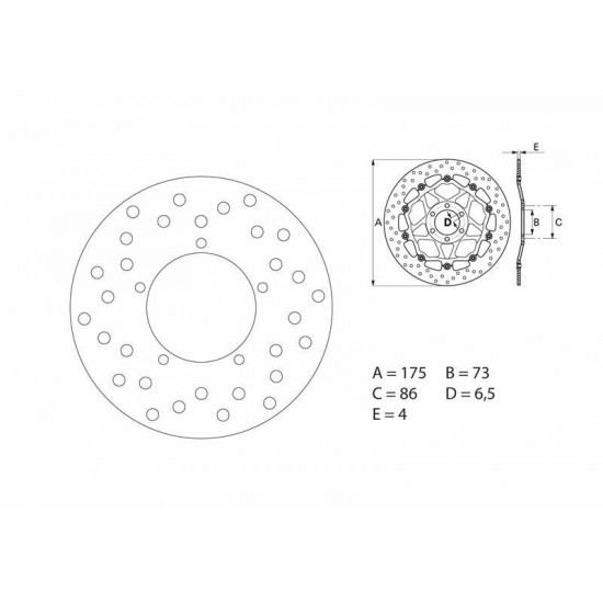 Disque de frein BREMBO Oro fixe - 68B40713