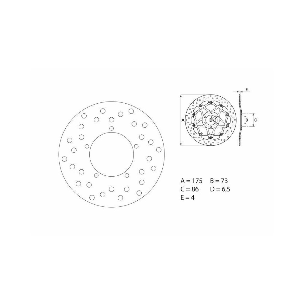 Disque de frein BREMBO Oro fixe - 68B40713