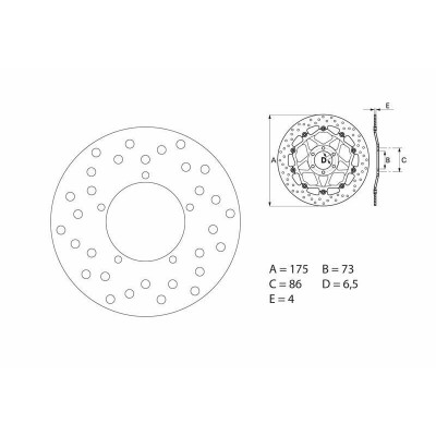 Disque de frein BREMBO Oro fixe - 68B40713