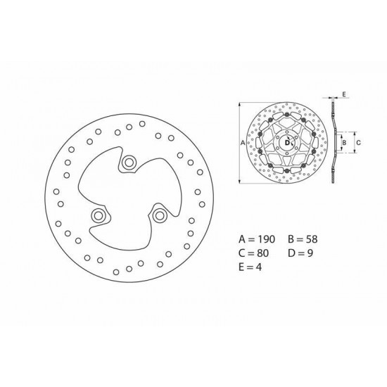 Disque de frein BREMBO Oro fixe - 68B40715