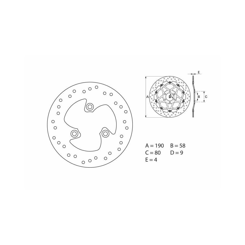 Disque de frein BREMBO Oro fixe - 68B40715