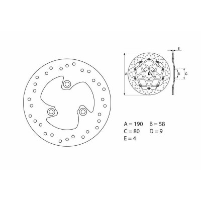 Disque de frein BREMBO Oro fixe - 68B40715