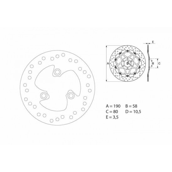 Disque de frein BREMBO Oro fixe - 68B40716