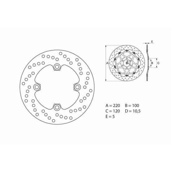 Disque de frein BREMBO Oro fixe - 68B40747