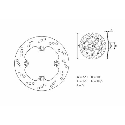 Disque de frein BREMBO Oro fixe - 68B40749