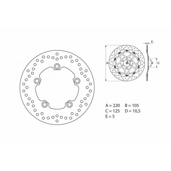 Disque de frein BREMBO Oro fixe - 68B40750