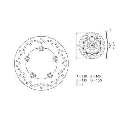 Disque de frein BREMBO Oro fixe - 68B40750