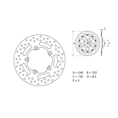 Disque de frein BREMBO Oro fixe - 68B40760