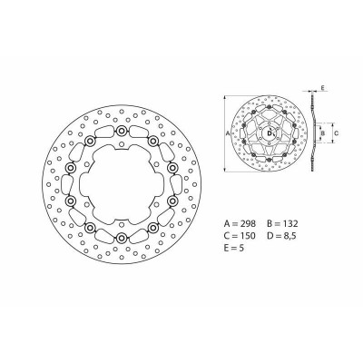 Disque de frein BREMBO Oro flottant - 78B40830