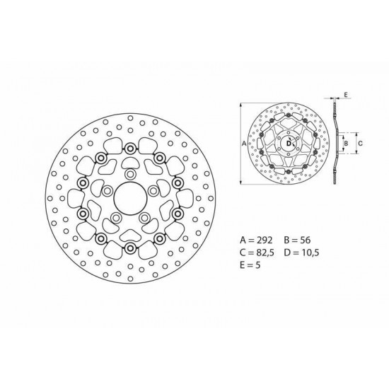 Disque de frein BREMBO Oro flottant - 78B40828