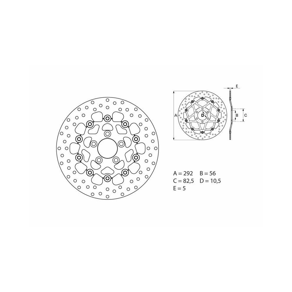 Disque de frein BREMBO Oro flottant - 78B40828