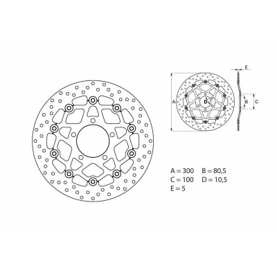 Disque de frein BREMBO Oro flottant - 78B40840