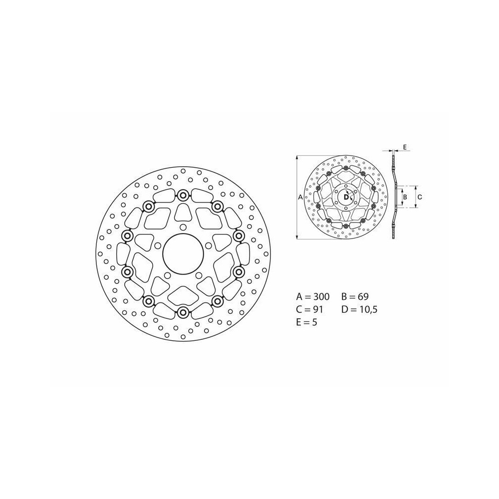 Disque de frein BREMBO Oro flottant - 78B40842