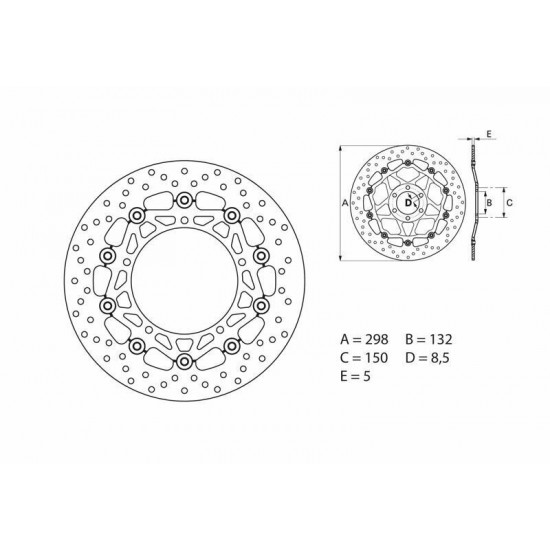 Disque de frein BREMBO Oro flottant - 78B40831