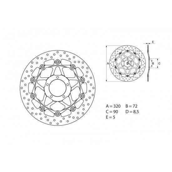 Disque de frein BREMBO Oro flottant - 78B40880