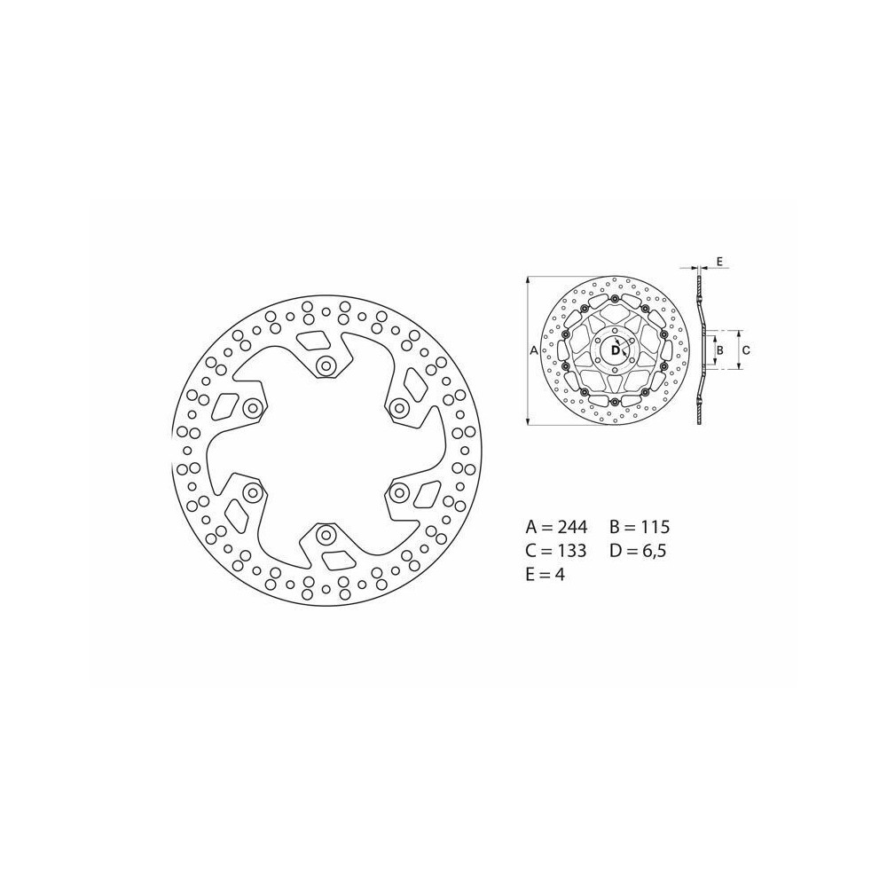 Disque de frein BREMBO Oro fixe - 68B40790