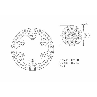 Disque de frein BREMBO Oro fixe - 68B40790