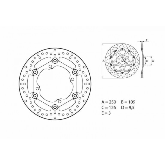 Disque de frein BREMBO Oro flottant - 78B40811