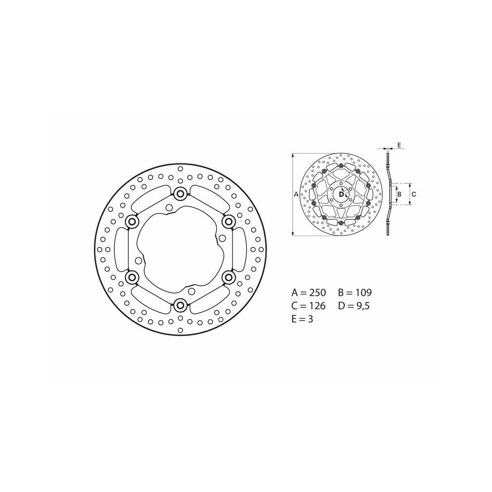 Disque de frein BREMBO Oro flottant - 78B40811