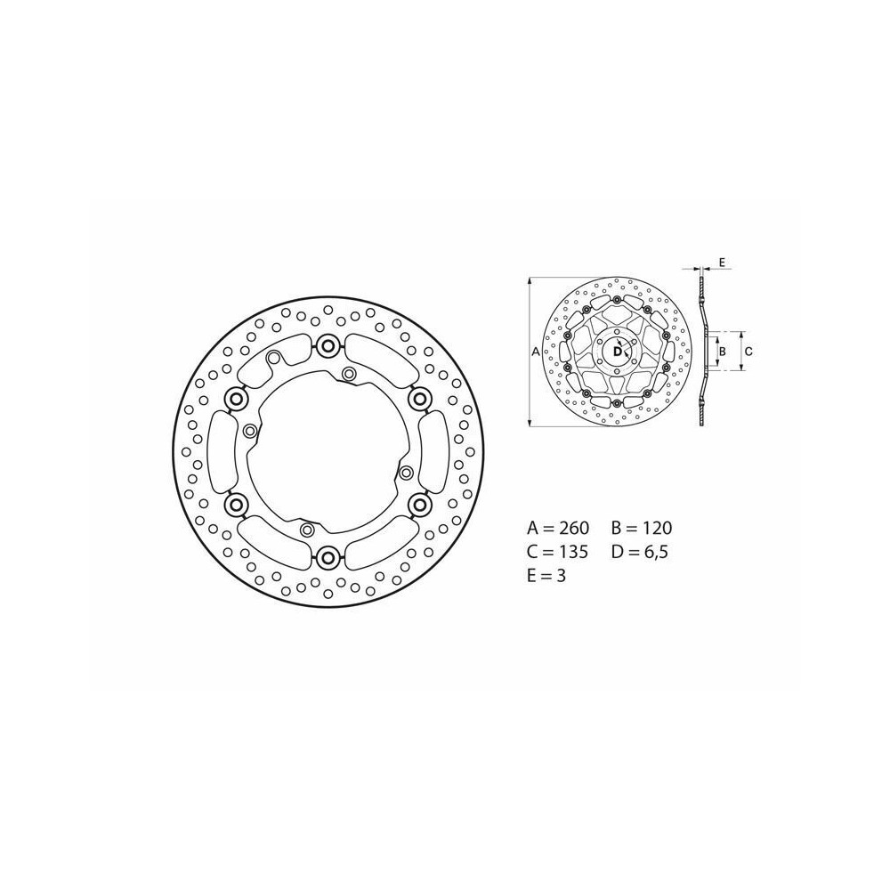 Disque de frein BREMBO Oro flottant - 78B40814