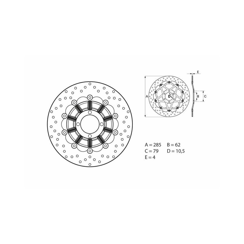 Disque de frein BREMBO Oro flottant - 78B40816