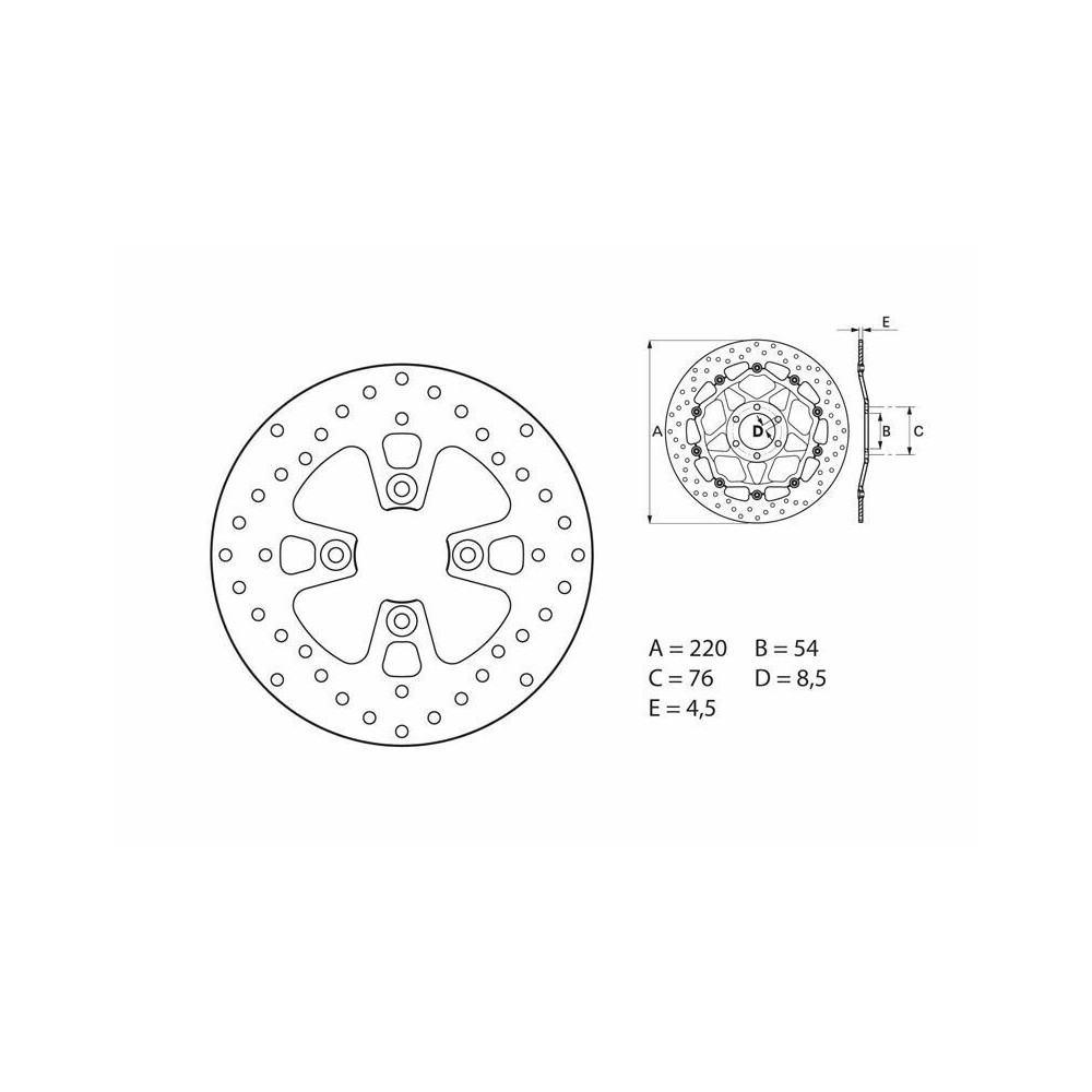 Disque de frein BREMBO Oro fixe - 68B407G3