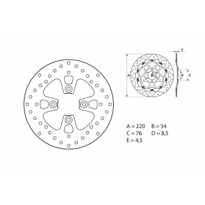 Disque de frein BREMBO Oro fixe - 68B407G3