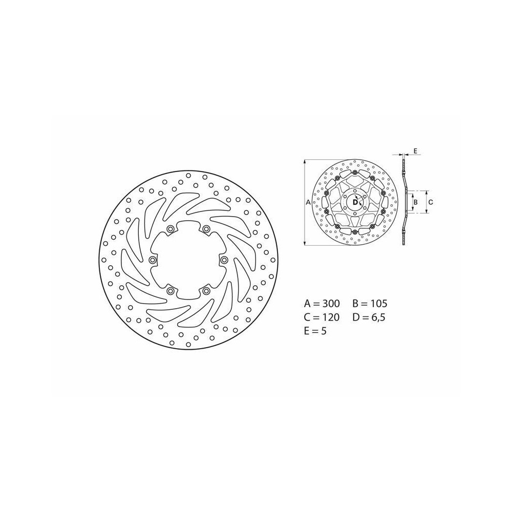 Disque de frein BREMBO Oro fixe - 68B407G5