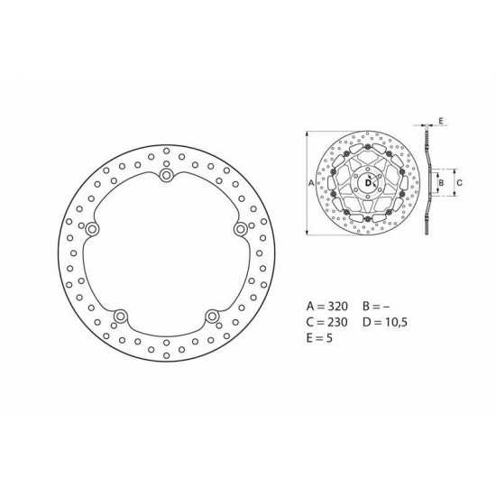 Disque de frein BREMBO Oro fixe - 68B407G7