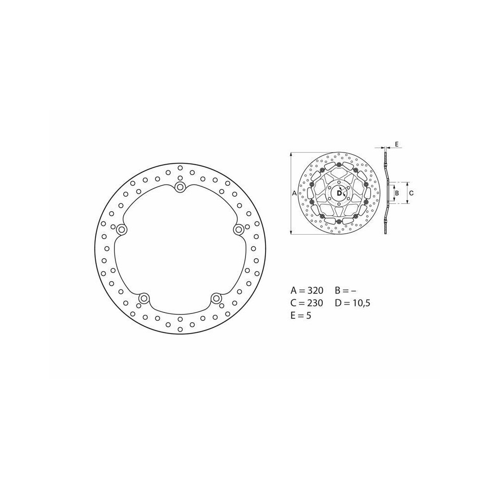 Disque de frein BREMBO Oro fixe - 68B407G7