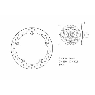 Disque de frein BREMBO Oro fixe - 68B407G7